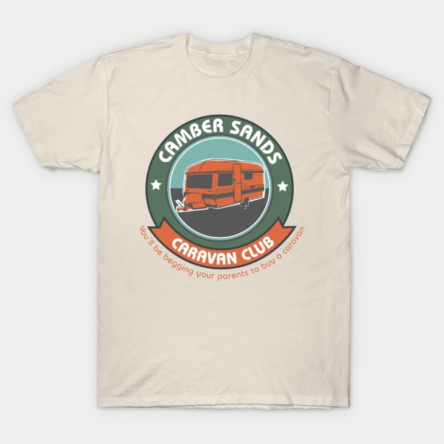 Camber Sands Caravan Club T-Shirt by Meta Cortex